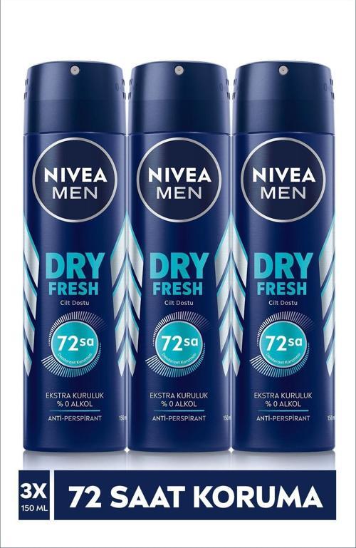 Erkek Deodorant Dry Fresh 150 ml x 3 Adet