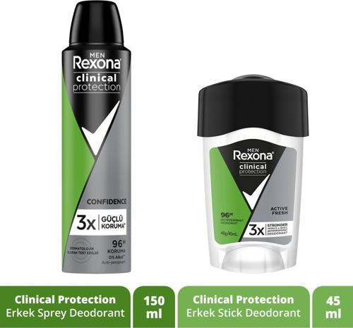 Men Clinical Protection Erkek Sprey Deodorant ve Stick Deodorant