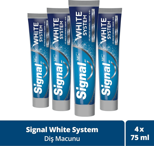 White System Diş Macunu 75 ml x 4 Adet