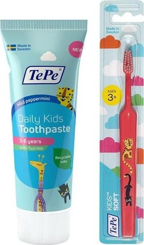 Daily Kids Çocuk Diş Macunu 75ml + Tepe Yumuşak Çocuk Diş Fırçası