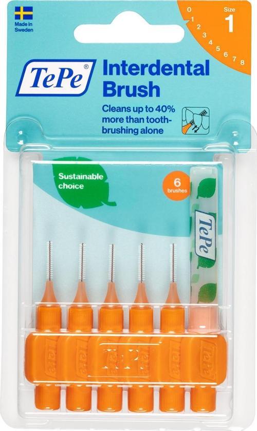 Interdental Brush Arayüz Fırçası Turuncu 0.45 mm 6 lı