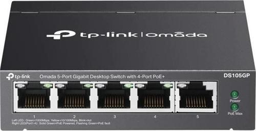 Tp-lınk Omada Ds105gp 4 Port Gıgabıt + 1 Port Gıgabıt Uplınk 65w Poe Yönetilemez Swıtch