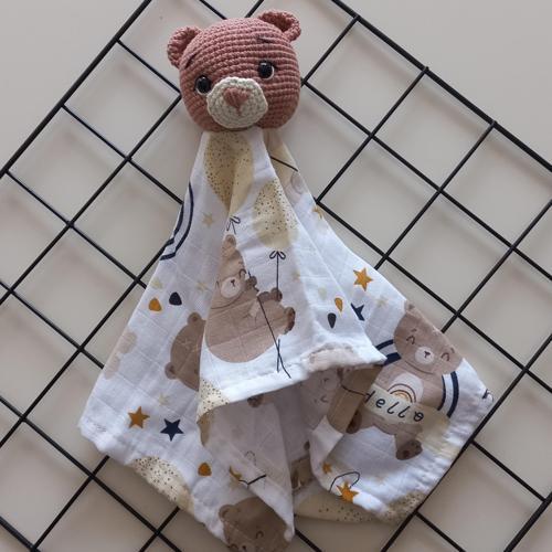 Bebek Amigurumi Örgü Çıngırak Ayı Uyku Arkadaşı