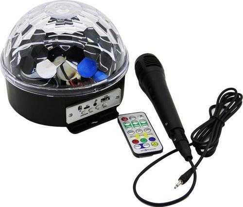 Bluetooth Music T-5 Şarjlı - Kumandalı - Mikrofonlu Disko Lamba 180X180X152Mm (4741)