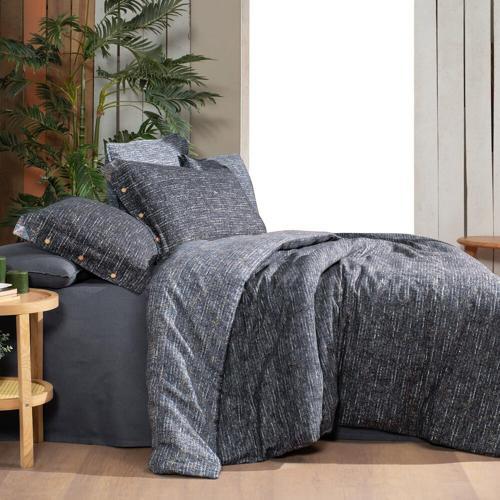 Glamis Çift Kişilik %100 Pamuk Flanel (Pazen) Nevresim Takımı-Gri