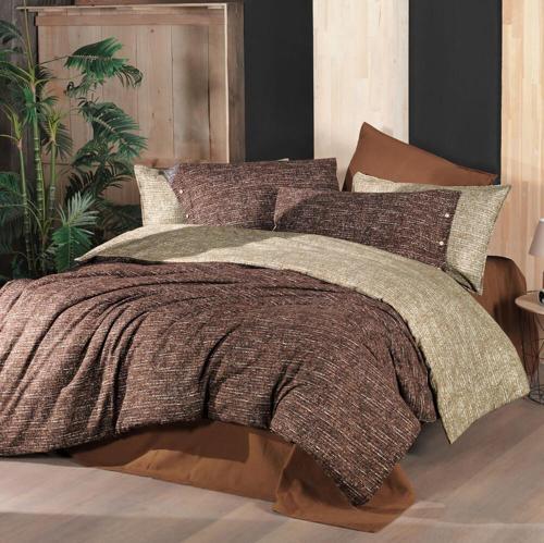 Glamis Çift Kişilik %100 Pamuk Flanel (Pazen) Nevresim Takımı-Taba