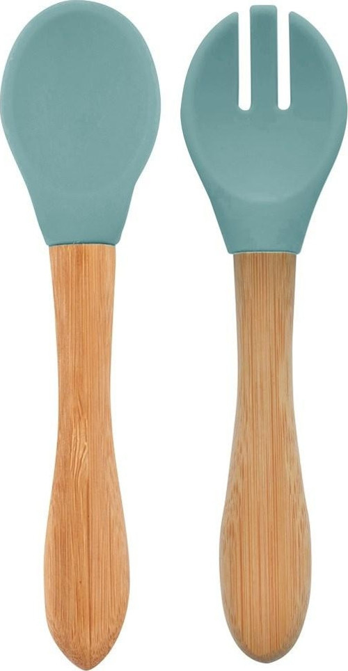 Mama Kaşığı Ve Çatal Seti Aqua Green
