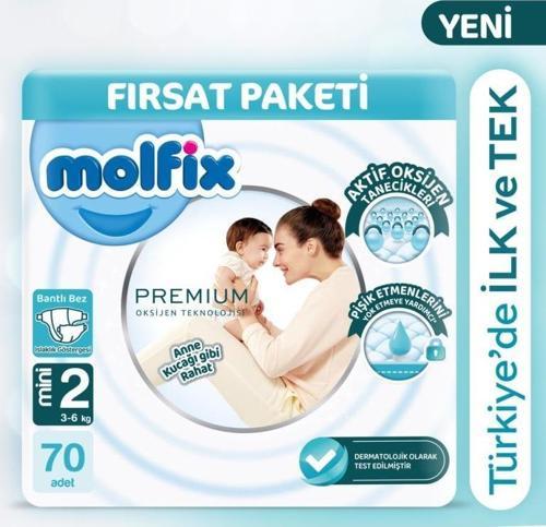 Premium Bebek Bezi Fırsat Paketi 2 Beden 3-6 Kg 70 Adet