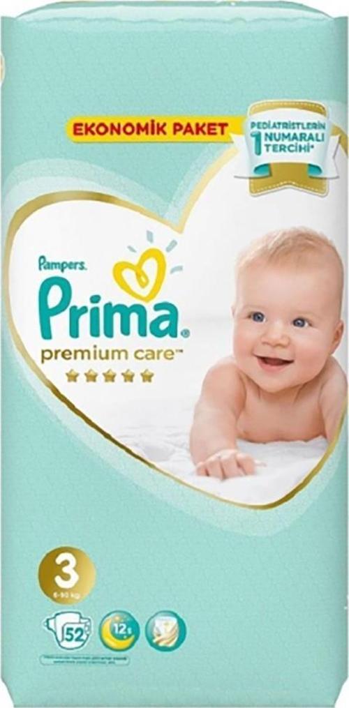 Premium Care Bebek Bezi Ekonomik Paket 3 Beden 52 Adet