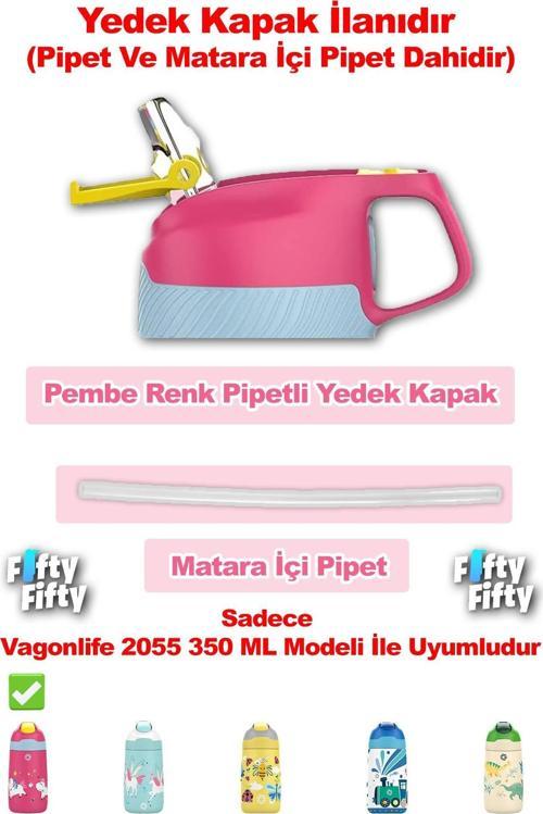 Pipetli Yedek Kapak + Matara İçi Pipet (Sadece 2055 350 ML Çocuk Termosu İle Uyumludur)