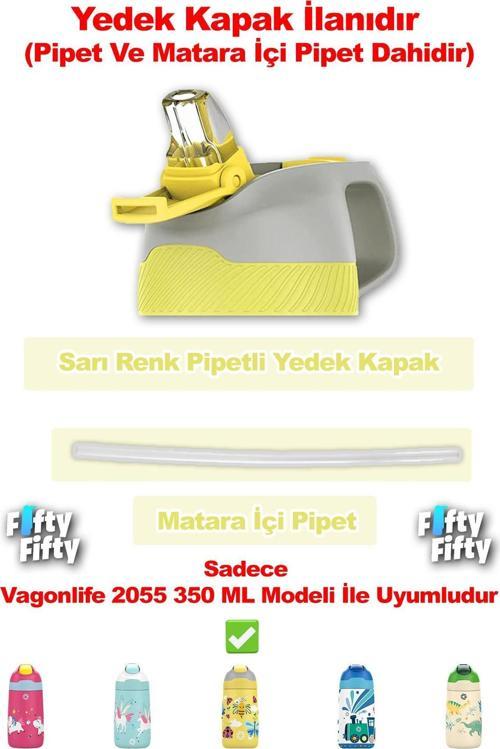 Pipetli Yedek Kapak + Matara İçi Pipet (Sadece 2055 350 ML Çocuk Termosu İle Uyumludur)