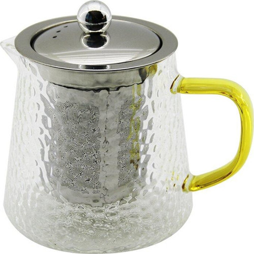 Yuvarlak Kabartmalı - Borosilikat Cam Demlik 550Ml (4741)