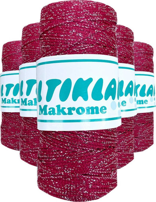 5 Adet Polyester Simli Makrome İpi Sg-1845