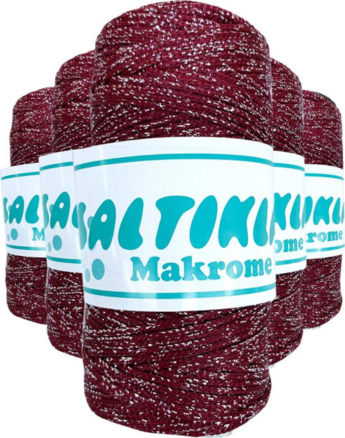 5 Adet Polyester Simli Makrome İpi Sg-1560