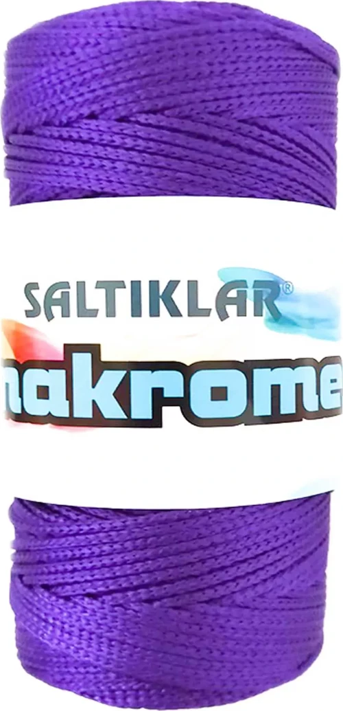 1 Adet Polyester Makrome İpi 4250 Mor 100 Gr