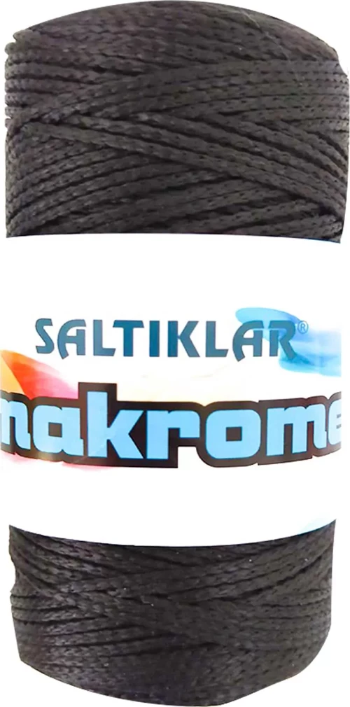 1 Adet Polyester Makrome İpi Syh Siyah 100 Gr