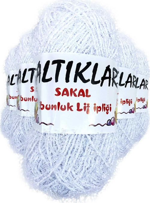 5 Adet Sakal Sabunluk Lif İpliği Optik Beyaz