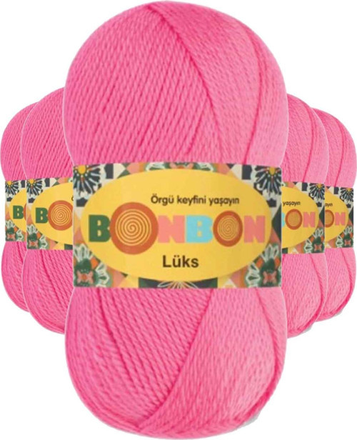 5 Adet Lüks Patik İpi Yünü Pembe 98230