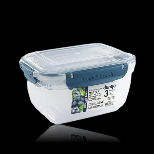 3 Lü Saklama Kabı Seti 550 - 1000 - 1800 Ml Model 30866