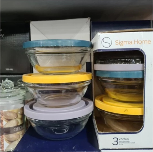 Vamos 3'Lü Cam Saklama Kabı Royaleks-Sgm08779