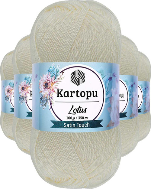 5 Adet Lotus Bikini Büstiyer Bluz Örgü İpi K019 Ekru