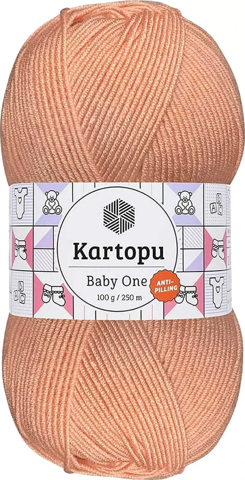 1 Adet Baby One Tüylenmeyen El Örgü İpi Yünü Yavruağzı K253