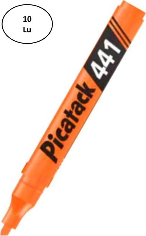 Picatack 441 Fosforlu Kalem Turuncu 10'Lu
