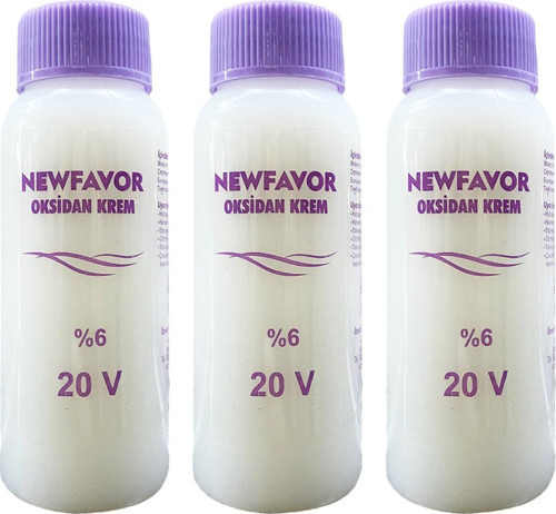 3 Adet Oksidan Krem Saç Boya Sıvısı 6'Lık 20 Volüme 60 Ml