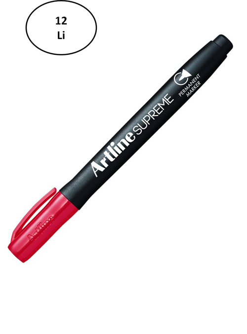 Artline Supreme Permament Markör 1.0 Mm Kırmızı 12'Li