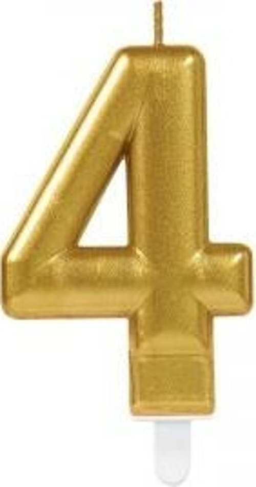 4 Rakam Mum Gold Renk