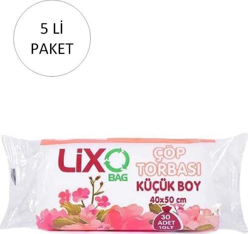Küçük Boy Çöp Torbası 40 X 50 Cm 30 Lu Rulo X 5 Paket = 150 Adet (Şeffaf)