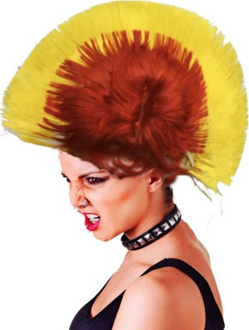 Mohican Mohawk Punk Peruk - 70 Li 80 Li Yıllar Peruk Model 11