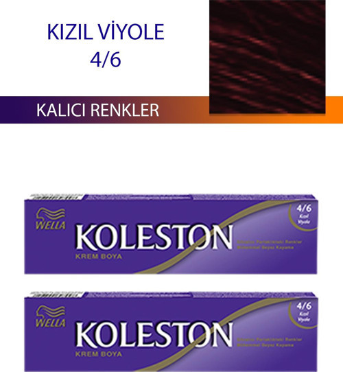 2 Adet Single Tüp Boya Saç Boyası Kızıl Viyole 4/6