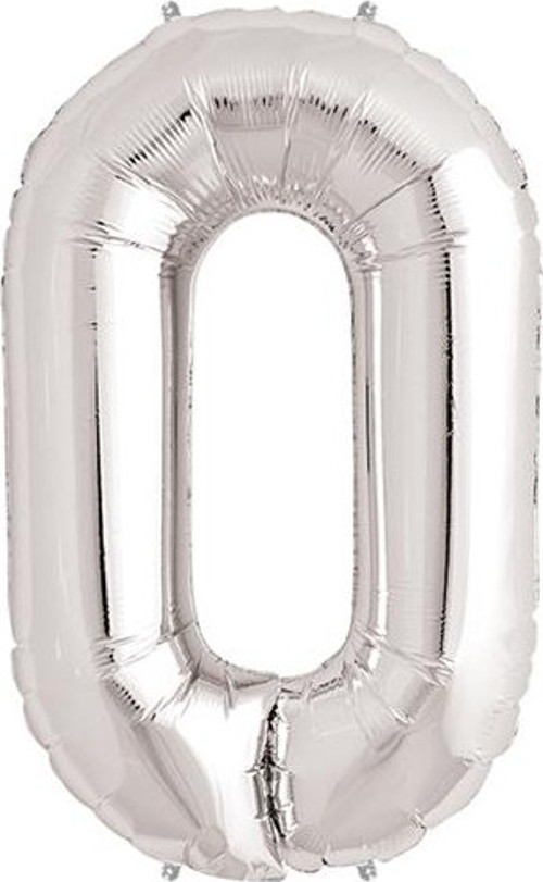 0 Rakam Folyo Balon Gümüş 40 İnç (4741)