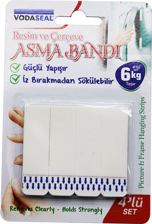 4 Parça Resim Ve Çerçeve Asma Bantı 6Kg.Taşıma (4741)
