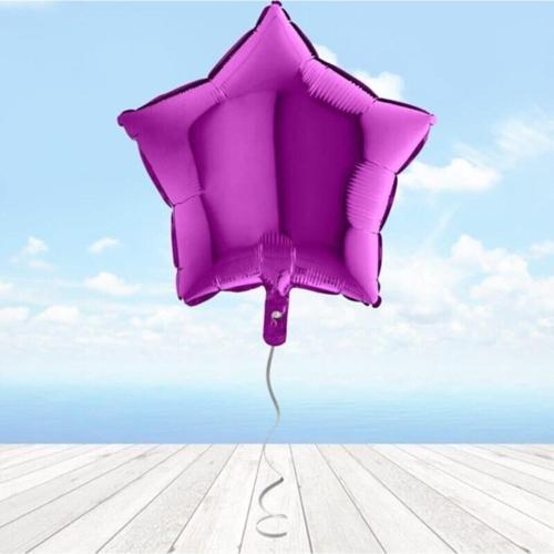 Yıldız Folyo Balon, 45 Cm - Mor