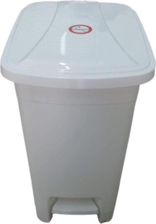 15 Lt Slim Pedallı Plastik Çöp Kovası Beyaz Renkli