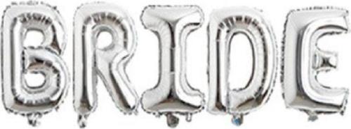 Gümüş Renkli Bride Folyo Balon Seti