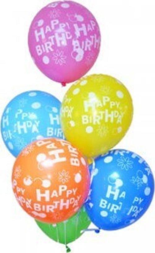 Happy Birthday Baskılı Balon 100 Adet