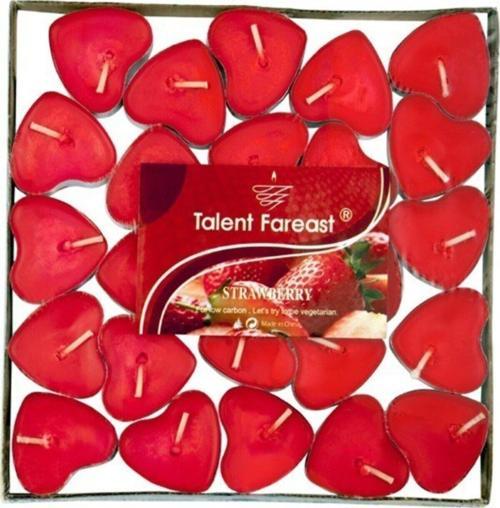 Kırmızı Kalp Mum