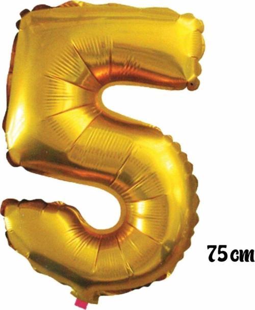 75 Cm 5 Rakam Folyo Balon Altın