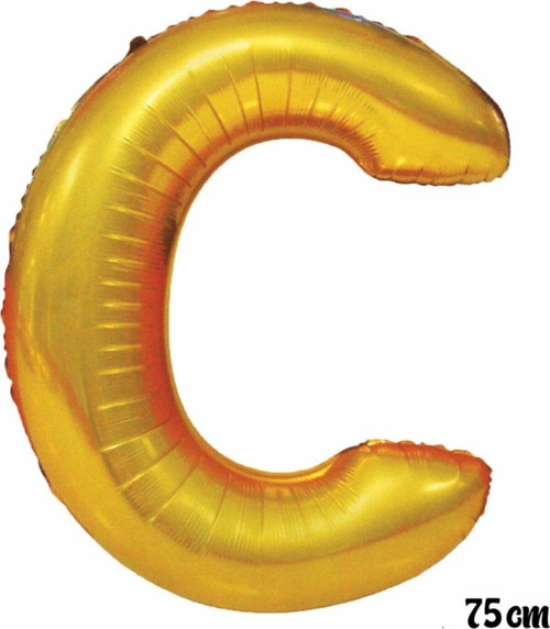 75 Cm C Harfi Folyo Balon Altın