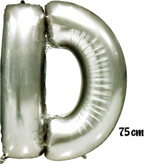 75 Cm D Harfi Folyo Balon Gümüş