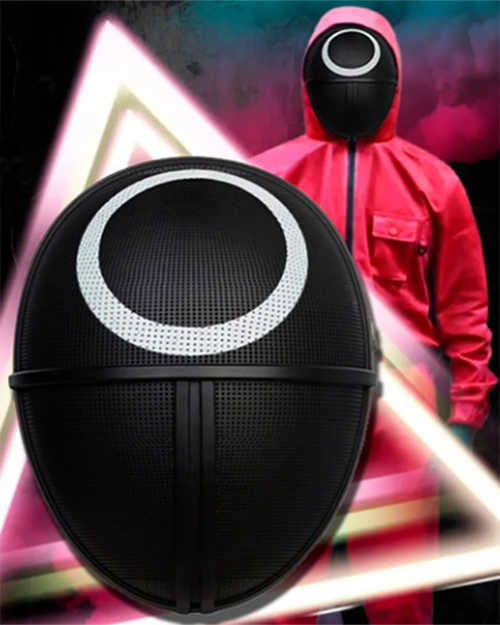 Orjinal Squid Game Maskesi Kalamar Oyun Maskesi Yuvarlak İthal Ürün (4741)