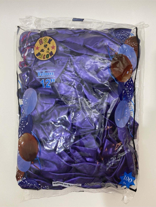 Balon - Mor Metalik Balon - 100 Adet