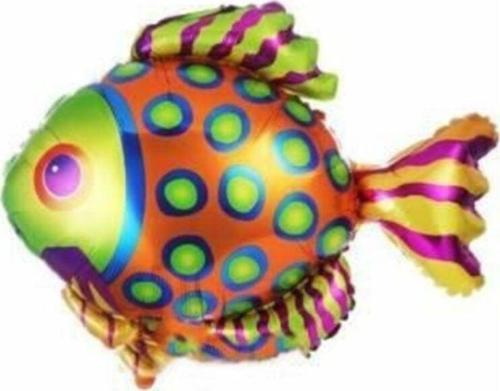 Renkli Balık Folyo Balon 90X71