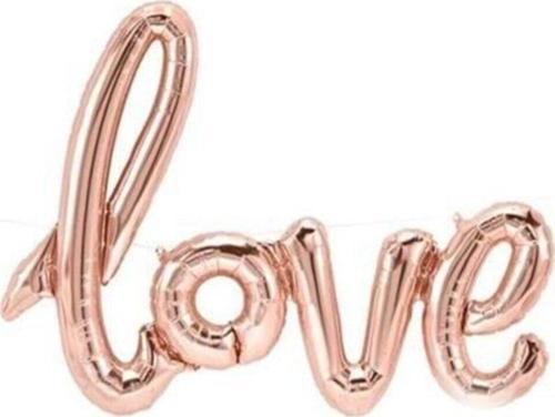 Rose Gold Love Yazı Folyo Balon