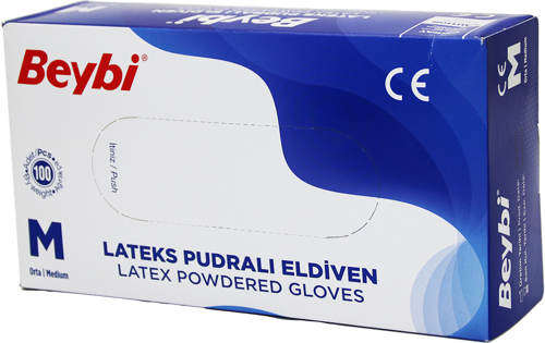 Beybi M Pudralı Muayene Eldiveni 100Lü (4741)