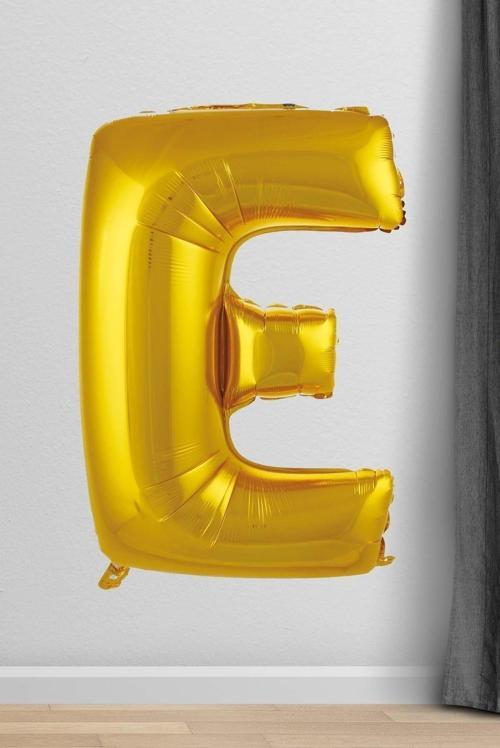 E Harfi Folyo Balon Gold 100 Cm 40 Inç 1 Metre Altın