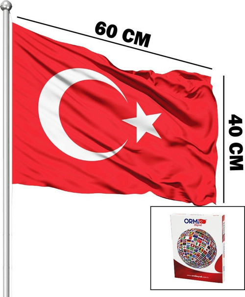 Alpaka Kumaş Türk Bayrak 40X60Cm (4741)